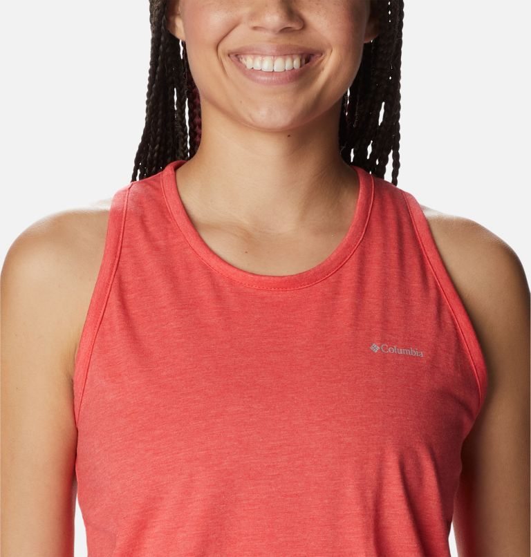 Women's Columbia Sun Trek Racerback Tanks Red | CA-AL4A6