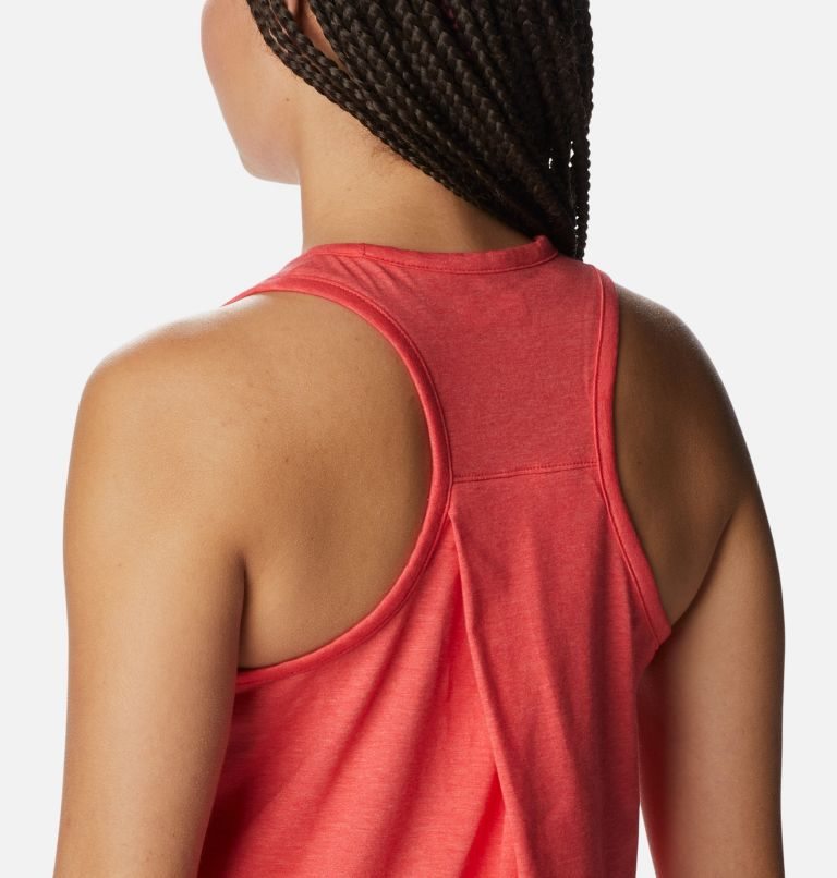 Women's Columbia Sun Trek Racerback Tanks Red | CA-AL4A6