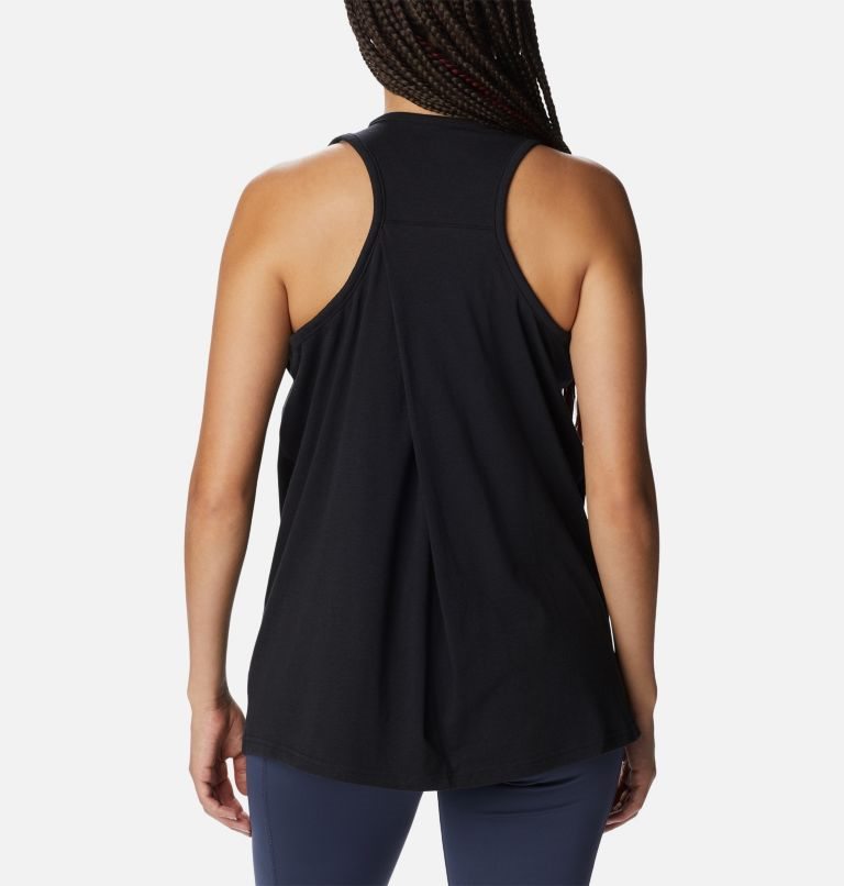 Women's Columbia Sun Trek Racerback Tanks Black | CA-B1604