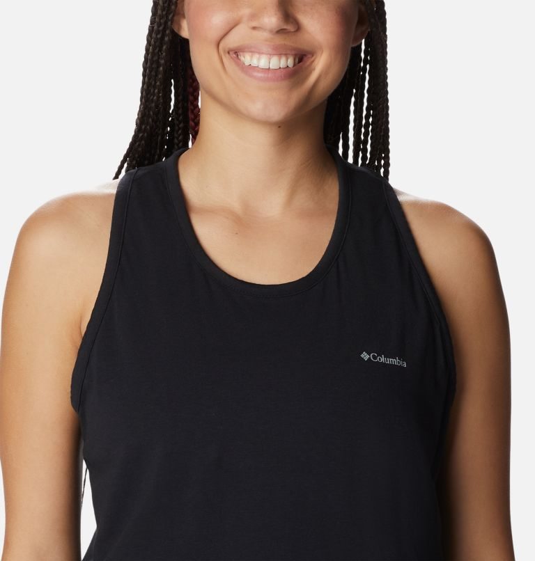 Women's Columbia Sun Trek Racerback Tanks Black | CA-B1604