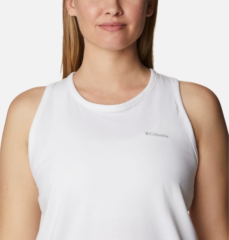 Women's Columbia Sun Trek Racerback Tanks White | CA-BAL53