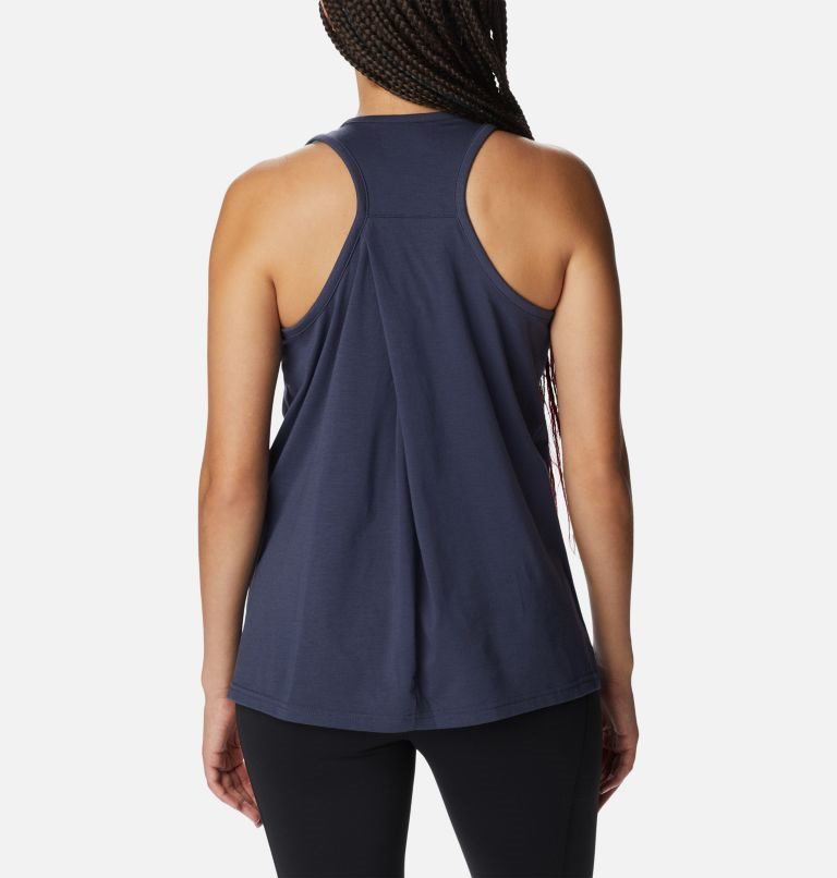 Women's Columbia Sun Trek Racerback Tanks Navy | CA-HL30A