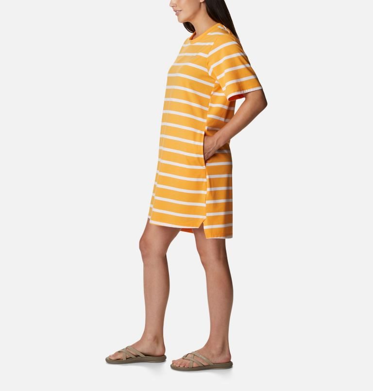 Women's Columbia Sun Trek T-Shirt Dress Stripe | CA-K4508