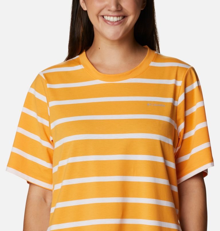 Women's Columbia Sun Trek T-Shirt Dress Stripe | CA-K4508