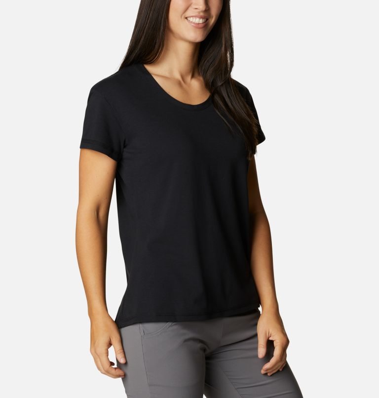 Women's Columbia Sun Trek T Shirts Black | CA-T06L1