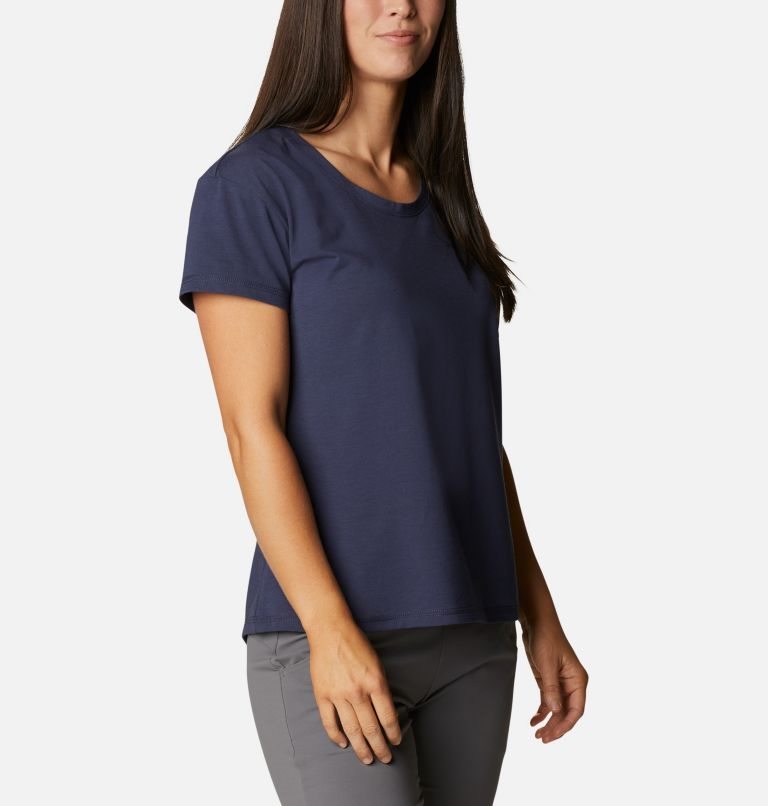 Women's Columbia Sun Trek T Shirts Navy | CA-P345C