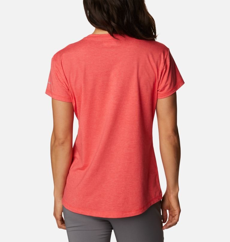 Women's Columbia Sun Trek T Shirts Red | CA-FA4L6