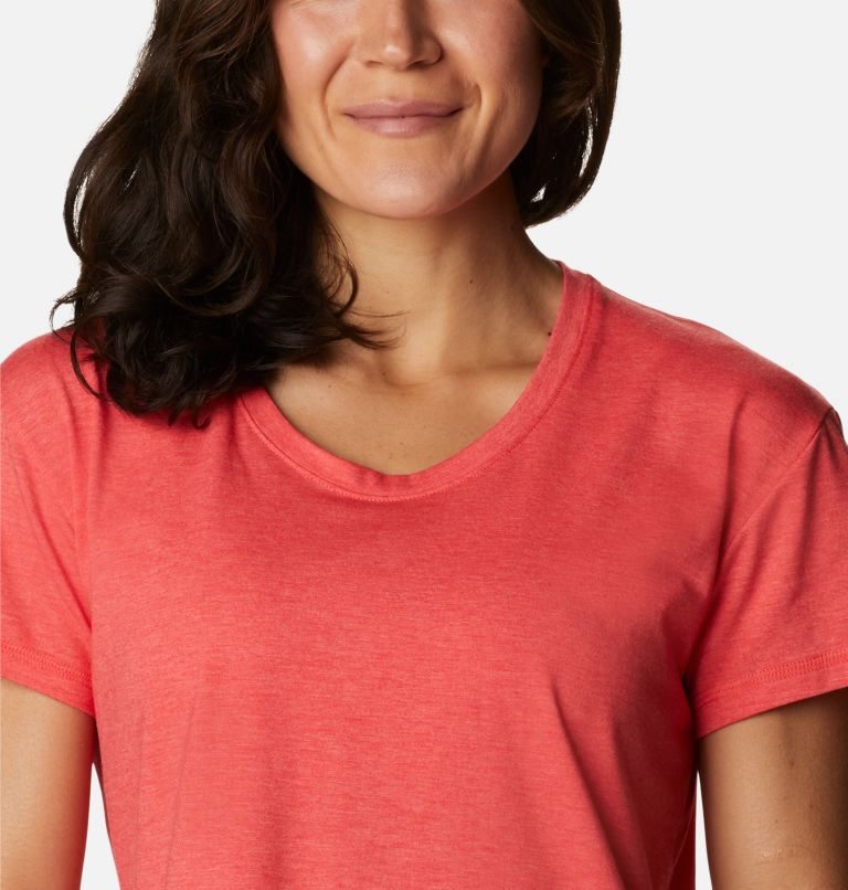 Women's Columbia Sun Trek T Shirts Red | CA-FA4L6