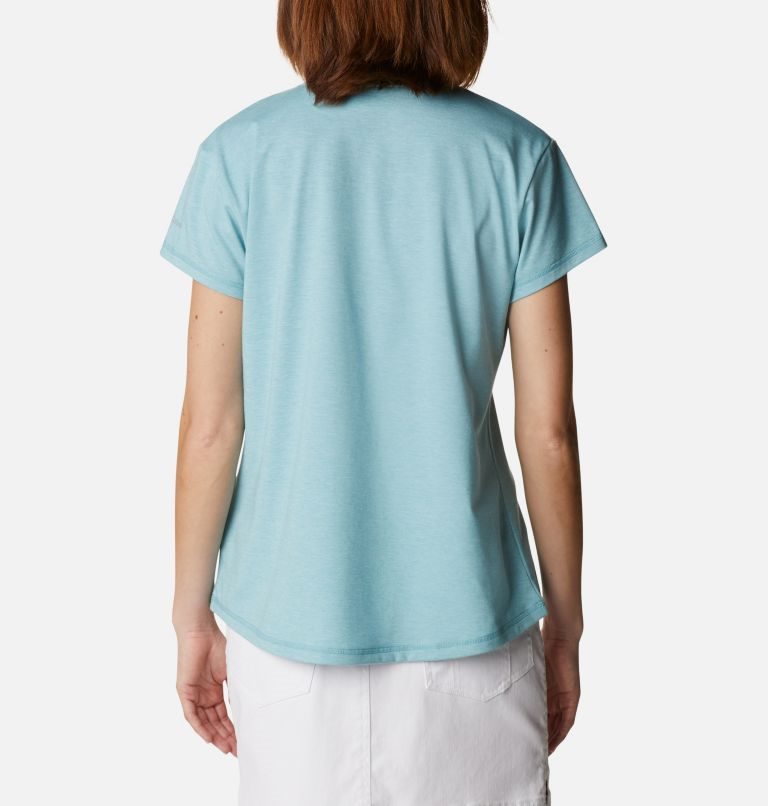 Women's Columbia Sun Trek T Shirts Turquoise | CA-Q4A10