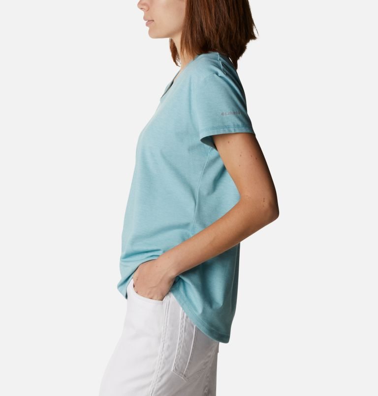 Women's Columbia Sun Trek T Shirts Turquoise | CA-Q4A10