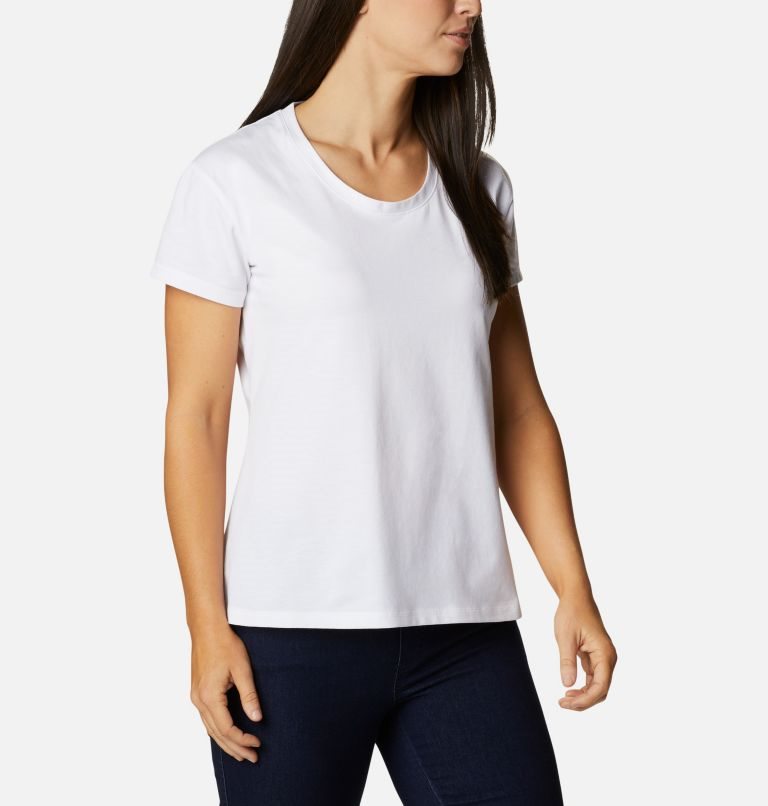 Women's Columbia Sun Trek T Shirts White | CA-N3AC1