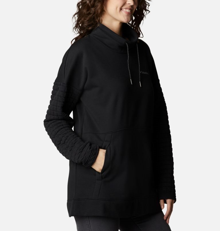 Women's Columbia Sunday Summit Oversized Funnel Sweatshirts Black | CA-RAC60