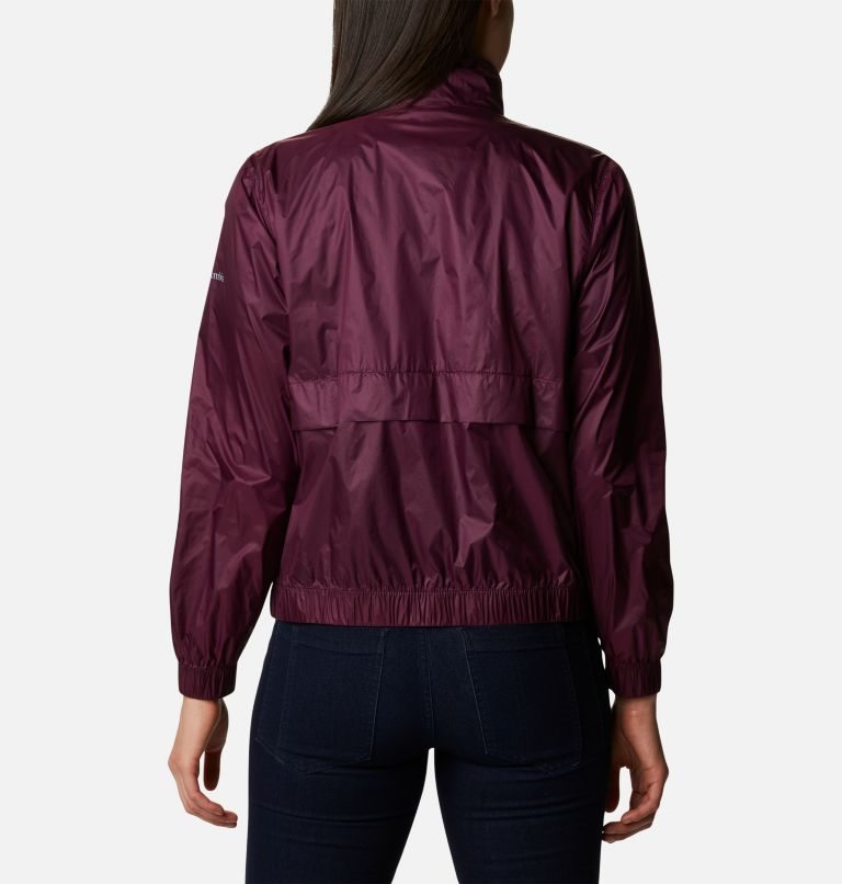 Women's Columbia Sunny City Windbreaker Jackets Burgundy | CA-Q385C