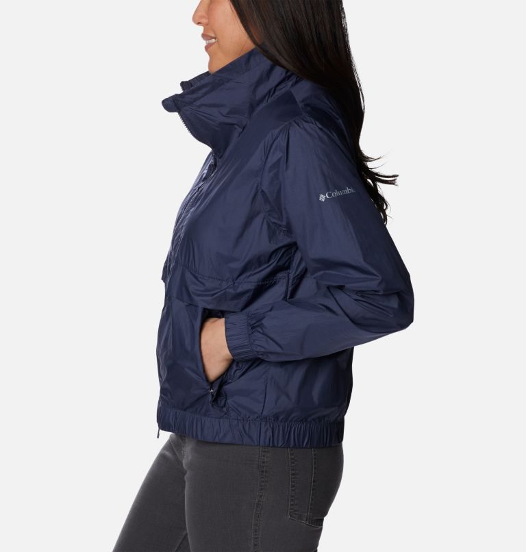 Women's Columbia Sunny City Windbreaker Jackets Navy | CA-Y0A58