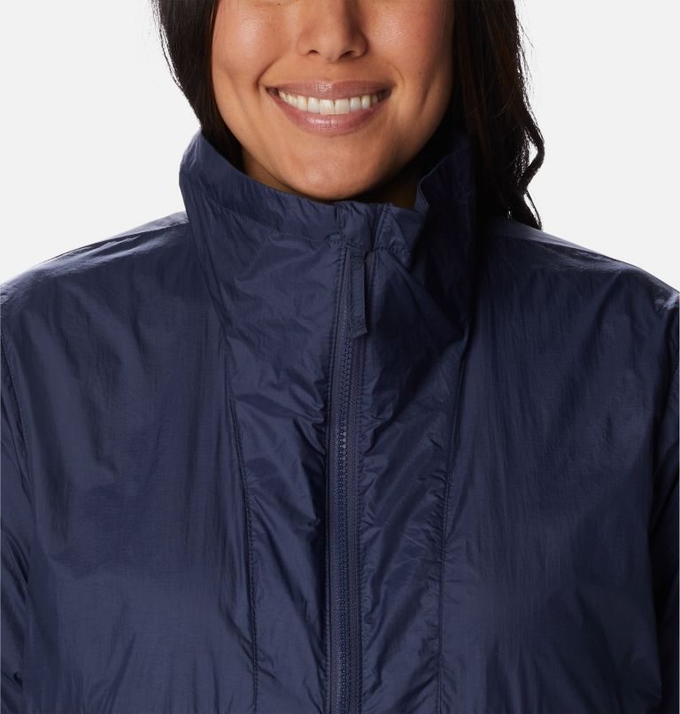 Women's Columbia Sunny City Windbreaker Jackets Navy | CA-Y0A58