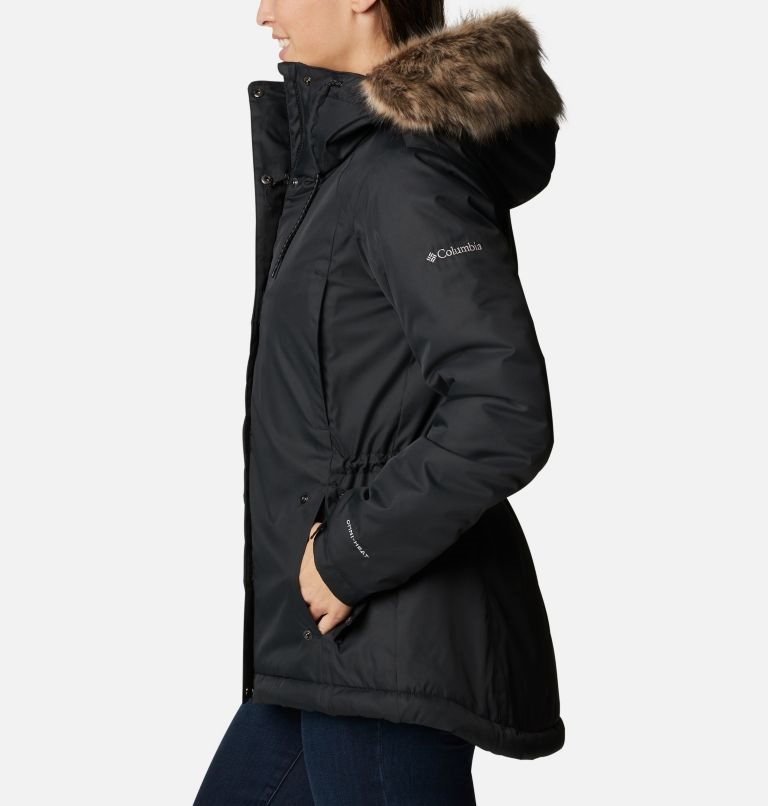 Women's Columbia Suttle Mountain II Insulated Jackets Black | CA-O6LC0