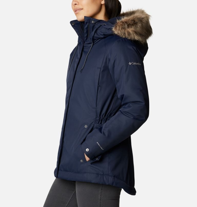 Women's Columbia Suttle Mountain II Insulated Jackets Navy | CA-P1648