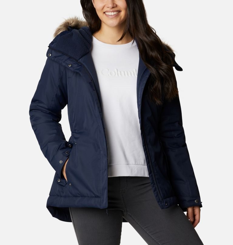 Women\'s Columbia Suttle Mountain II Insulated Jackets Navy | CA-P1648