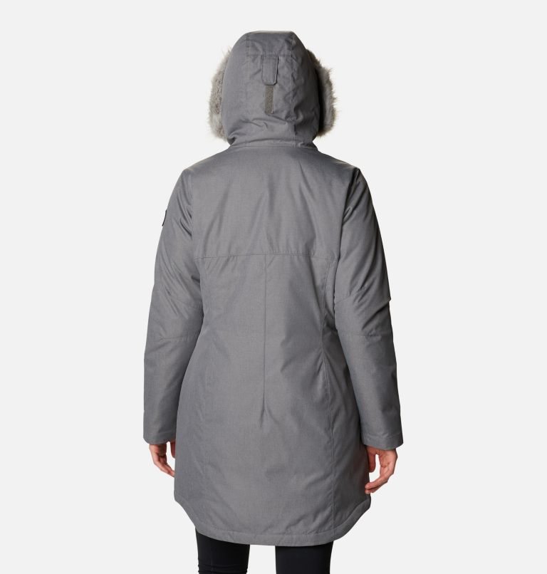 Women's Columbia Suttle Mountain Long Insulated Jackets Grey | CA-V843L