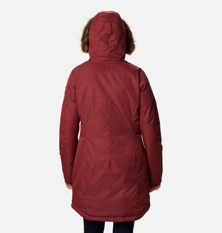 Women's Columbia Suttle Mountain Long Insulated Jackets Red | CA-VA053