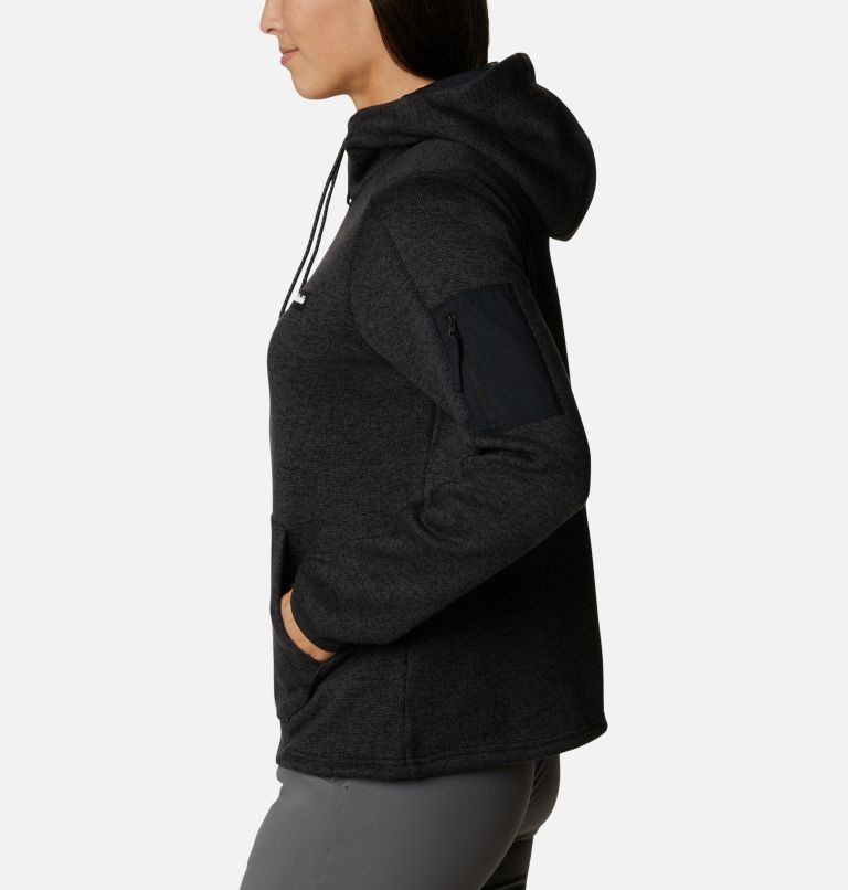 Women's Columbia Sweater Weather Fleece Hoodie Black | CA-F3C01