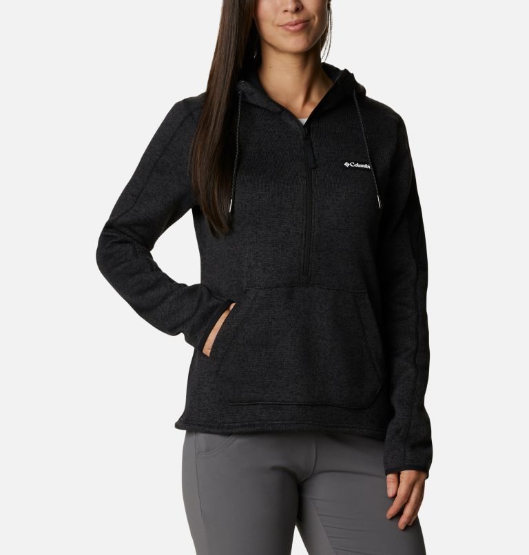 Women\'s Columbia Sweater Weather Fleece Hoodie Black | CA-F3C01