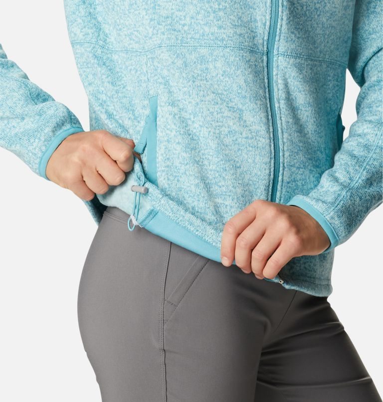 Women's Columbia Sweater Weather Full Zip Fleece Jackets Turquoise | CA-T06C5