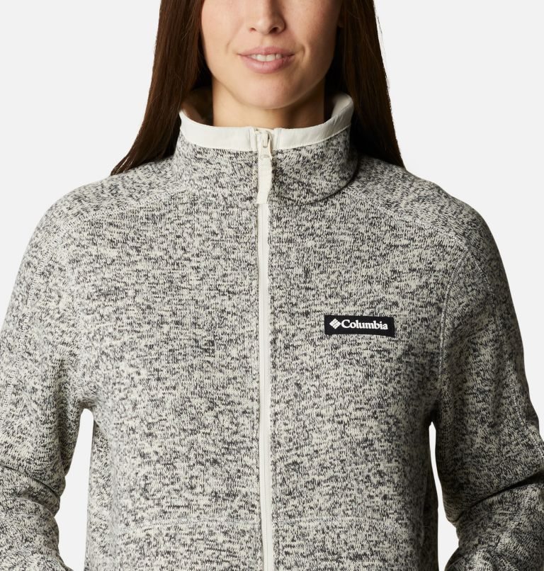 Women's Columbia Sweater Weather Full Zip Fleece Jackets Grey | CA-ZL5AC