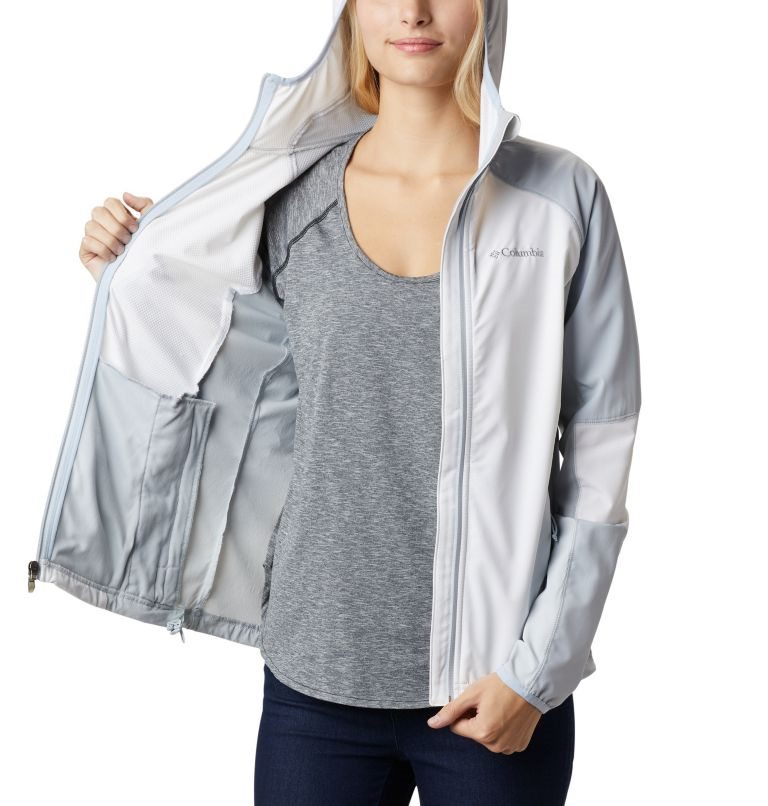 Women's Columbia Sweet As Hooded Shell Jackets White | CA-IL860