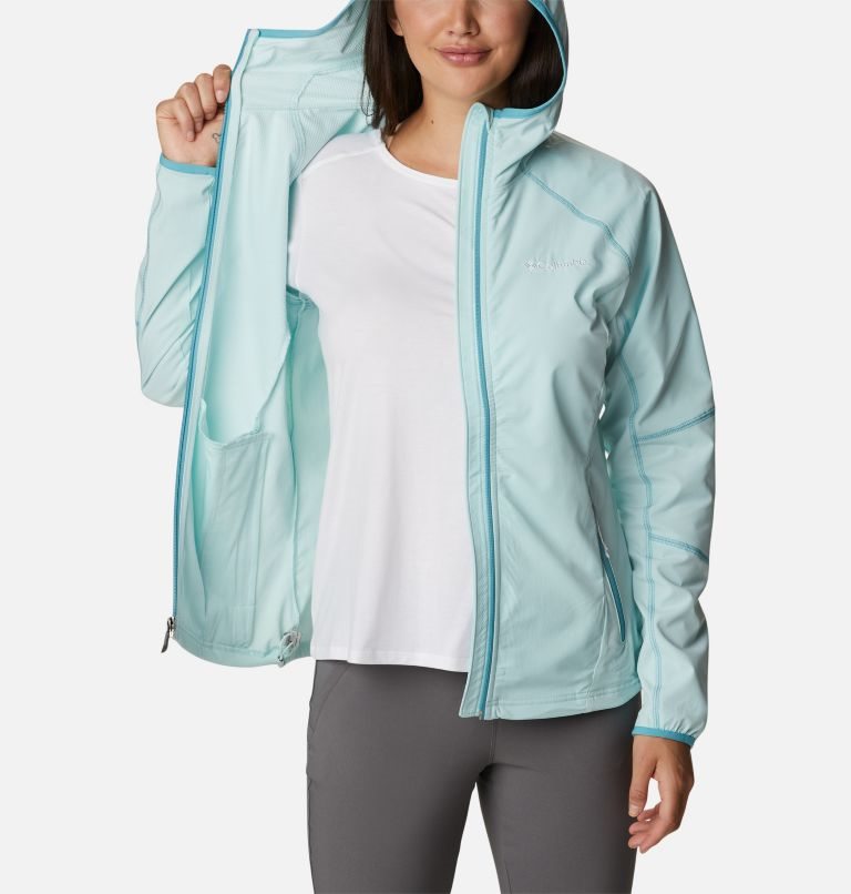 Women's Columbia Sweet As Hooded Shell Jackets Turquoise | CA-X0CAL