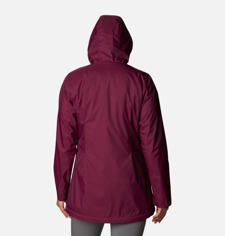 Women's Columbia Switchback Lined Long Jackets Maroon | CA-L4C81