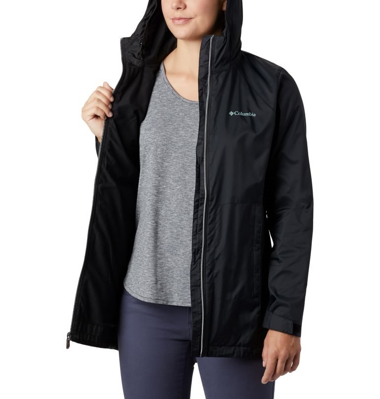 Women's Columbia Switchback Lined Long Jackets Black | CA-WL861