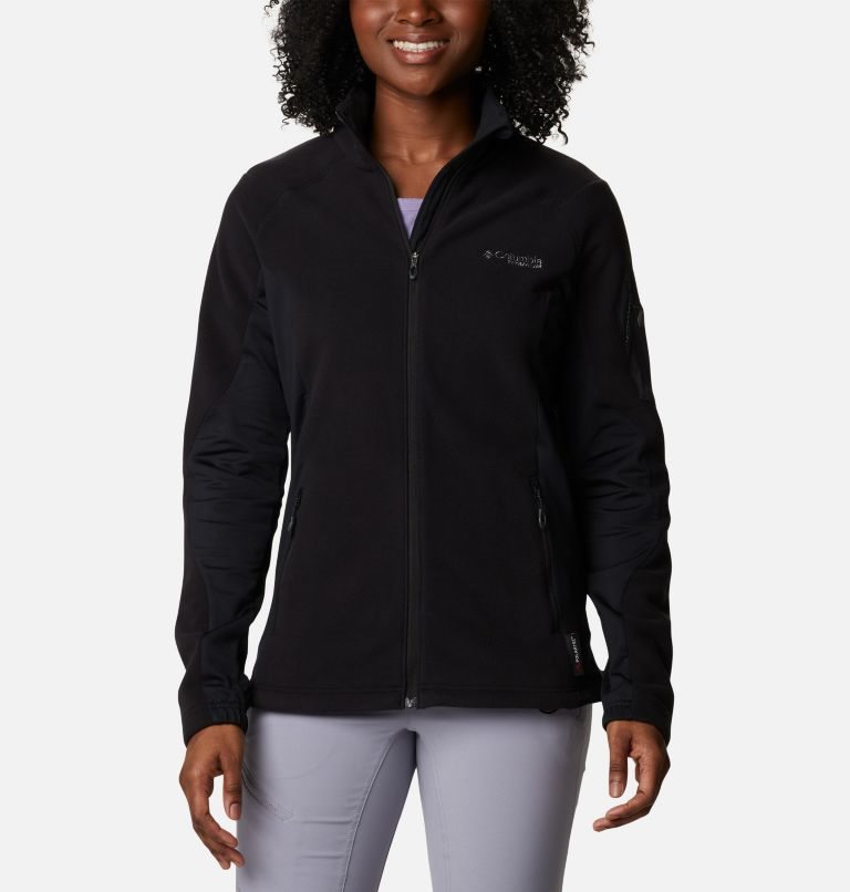 Women\'s Columbia Titan Pass 2.0 II Full Zip Fleece Jackets Black | CA-A36L4