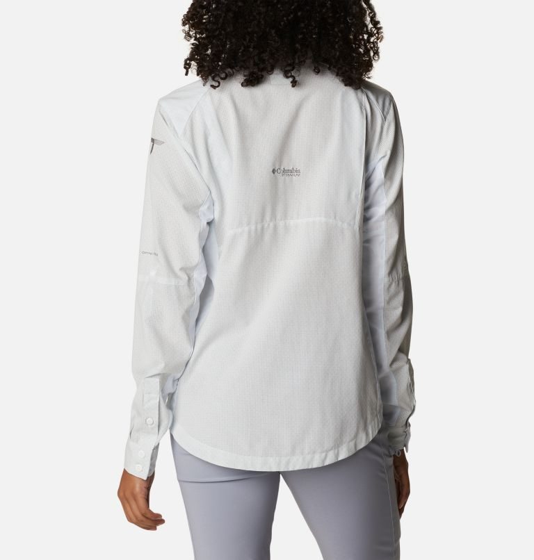 Women's Columbia Titan Pass Irico Long Sleeve Shirts White | CA-V413C