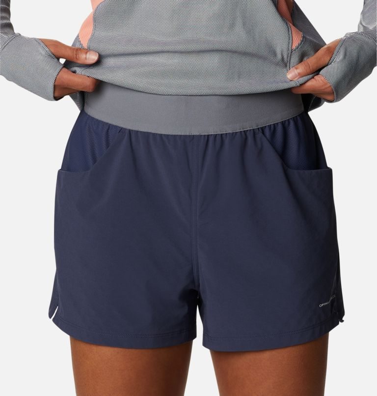 Women's Columbia Titan Pass Lightweight 2.0 Shorts Navy | CA-V3LA6