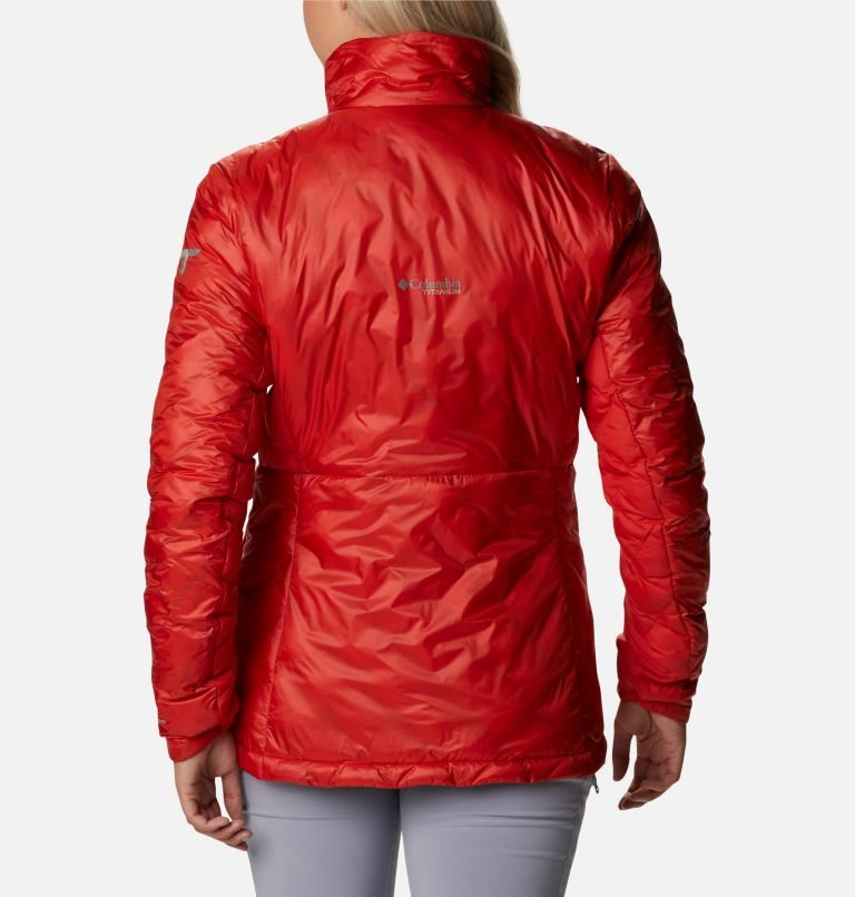 Women's Columbia Titan Pass Omni-Heat Infinity Double Wall Hybrid Insulated Jackets Red | CA-C3015