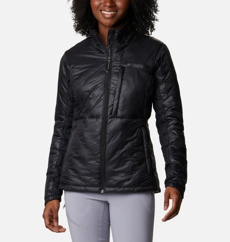 Women\'s Columbia Titan Pass Omni-Heat Infinity Double Wall Hybrid Insulated Jackets Black | CA-O86LA