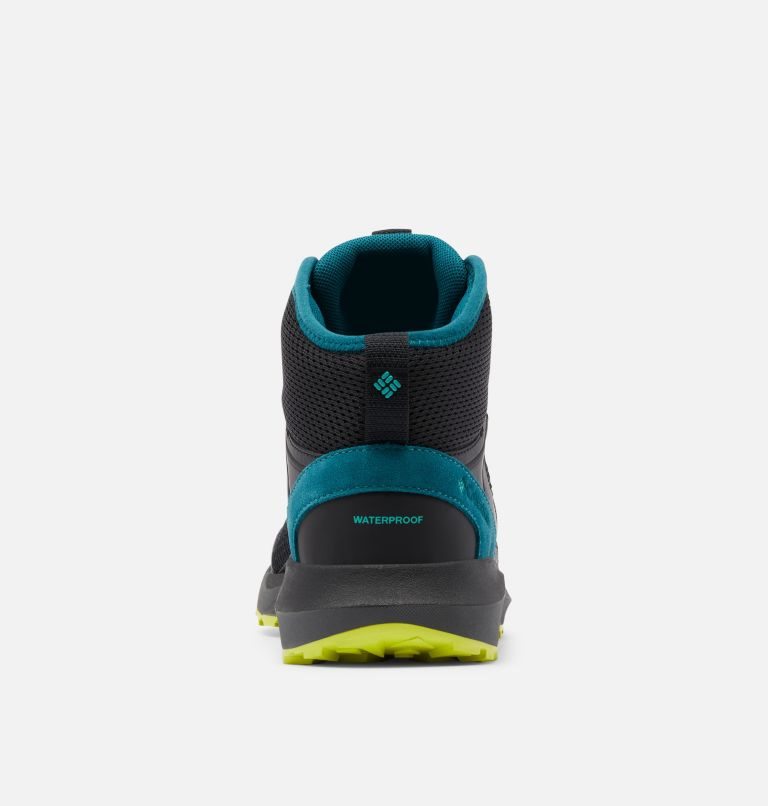 Women's Columbia Trailstorm Mid Waterproof Hiking Shoes Black / Turquoise | CA-QL4A3