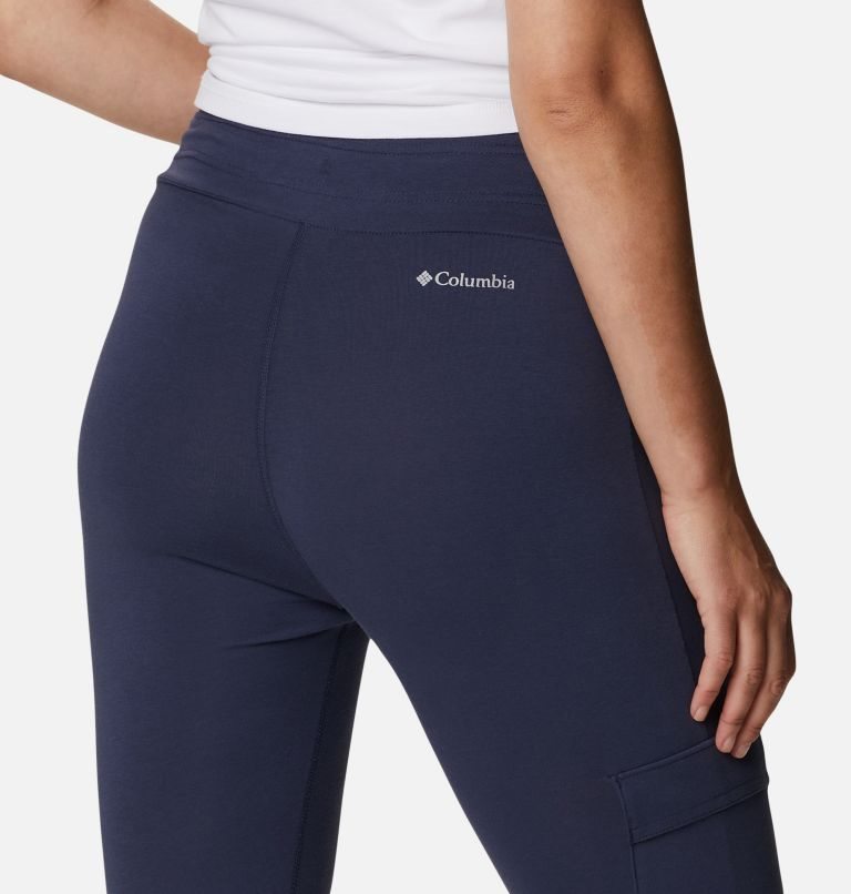 Women's Columbia Trek Capri Leggings Navy | CA-N3A08