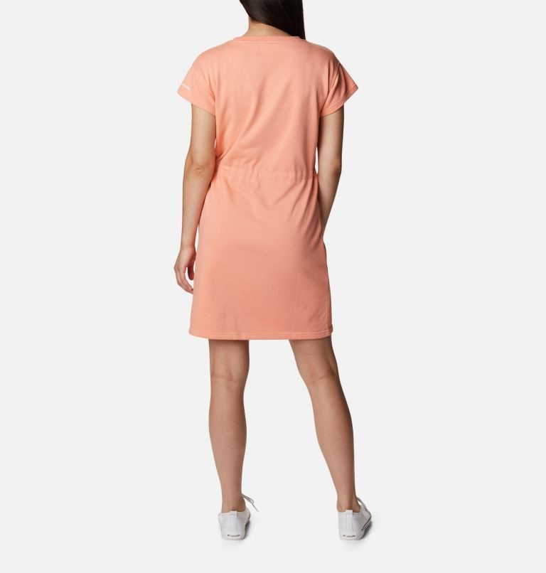 Women's Columbia Trek French Terry Dress Coral | CA-U0L3C