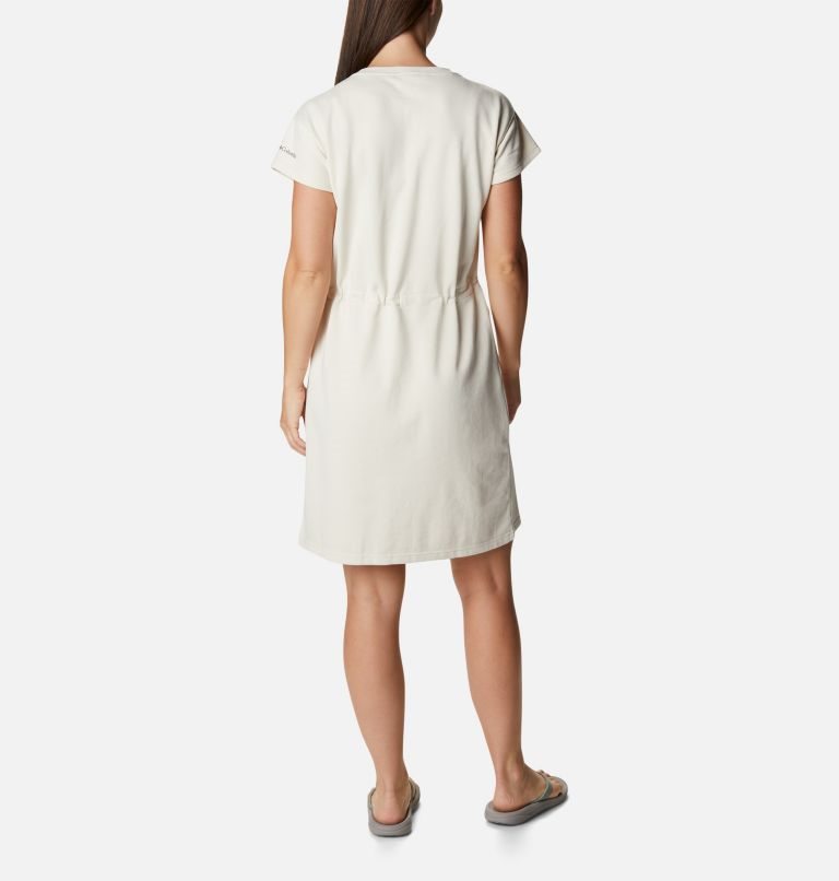 Women's Columbia Trek French Terry Dress Cream | CA-UA368