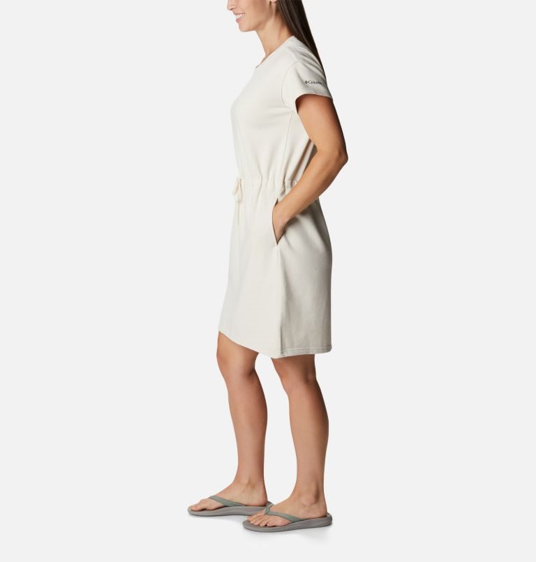 Women's Columbia Trek French Terry Dress Cream | CA-UA368