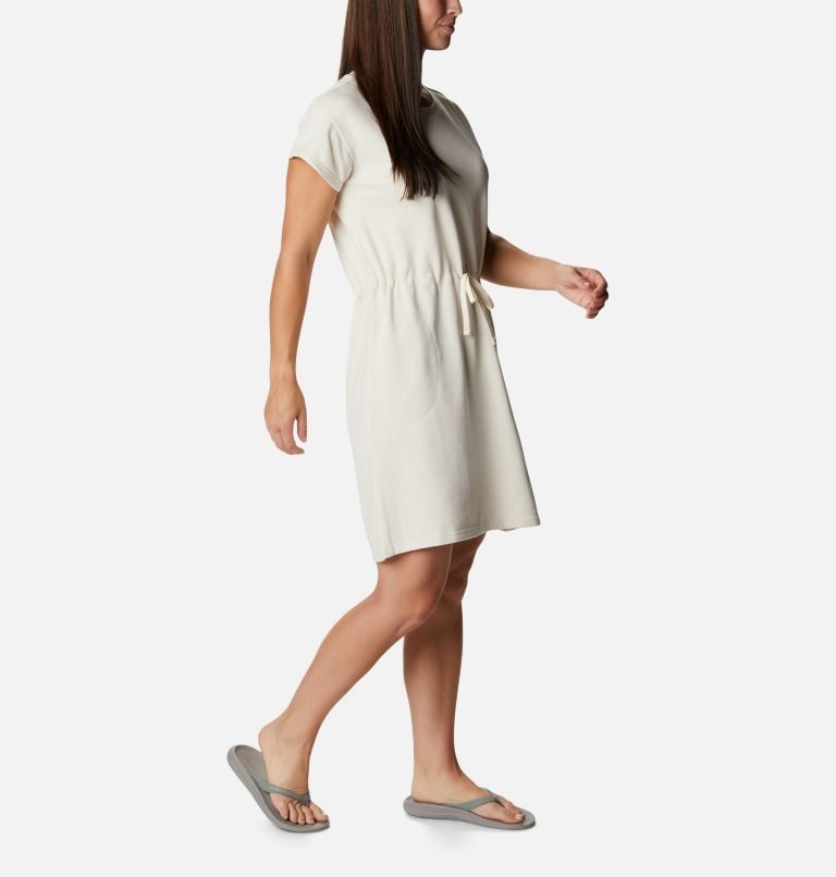 Women's Columbia Trek French Terry Dress Cream | CA-UA368