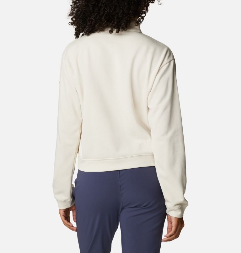 Women's Columbia Trek French Terry Half Zip Sweatshirts Cream | CA-A3514