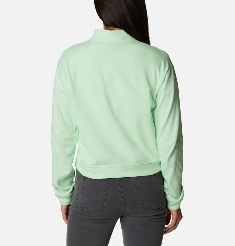 Women's Columbia Trek French Terry Half Zip Sweatshirts Mint | CA-F831A