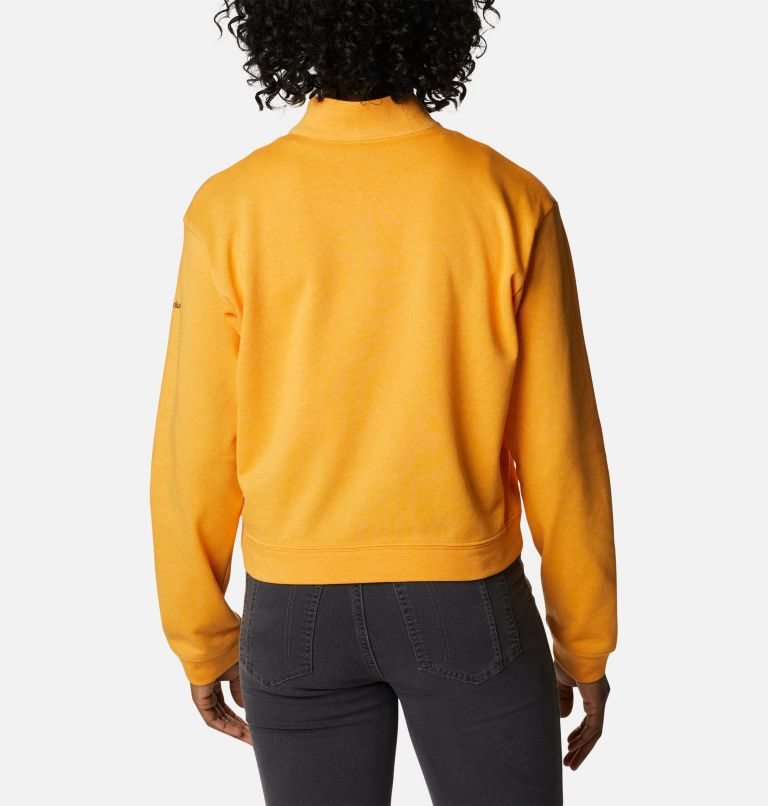 Women's Columbia Trek French Terry Half Zip Sweatshirts Mango | CA-U145C