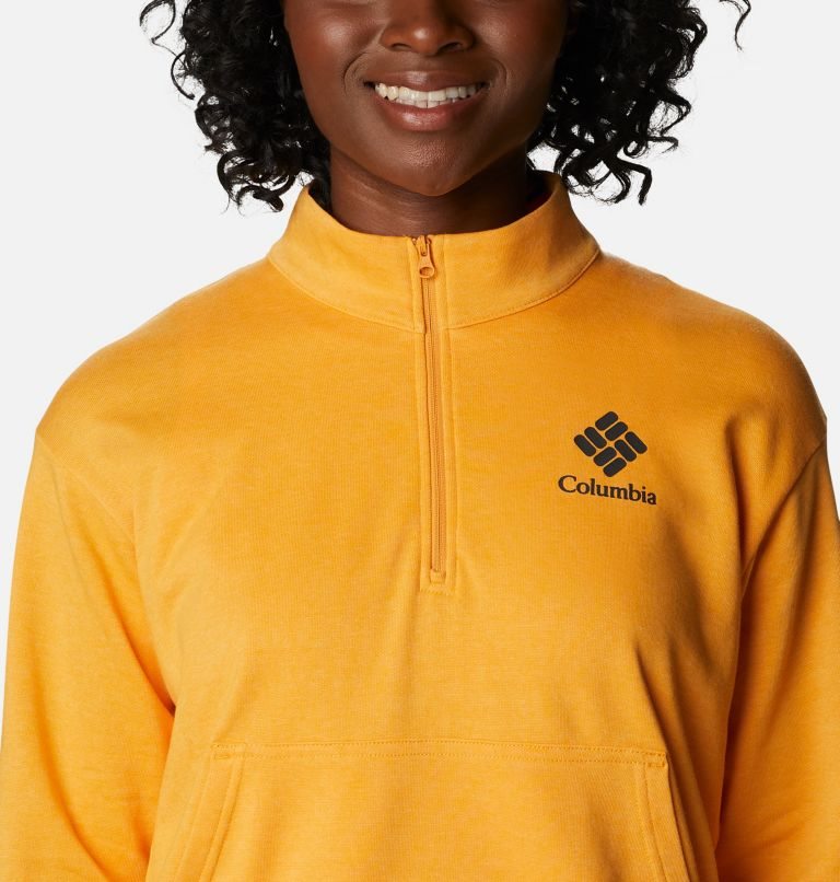 Women's Columbia Trek French Terry Half Zip Sweatshirts Mango | CA-U145C