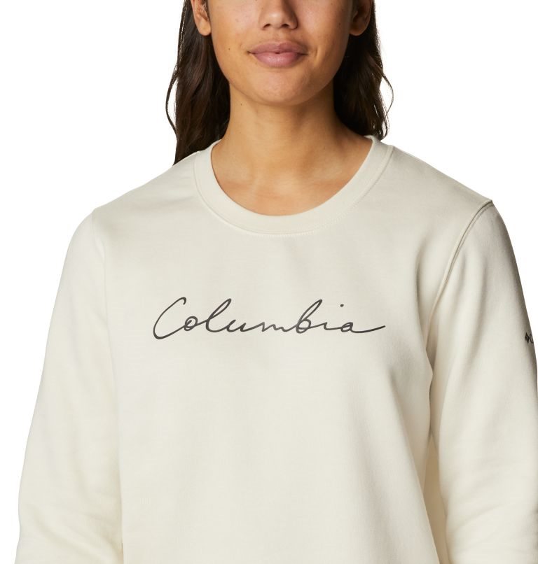 Women's Columbia Trek Graphic Crew Sweatshirts Cream | CA-HA510