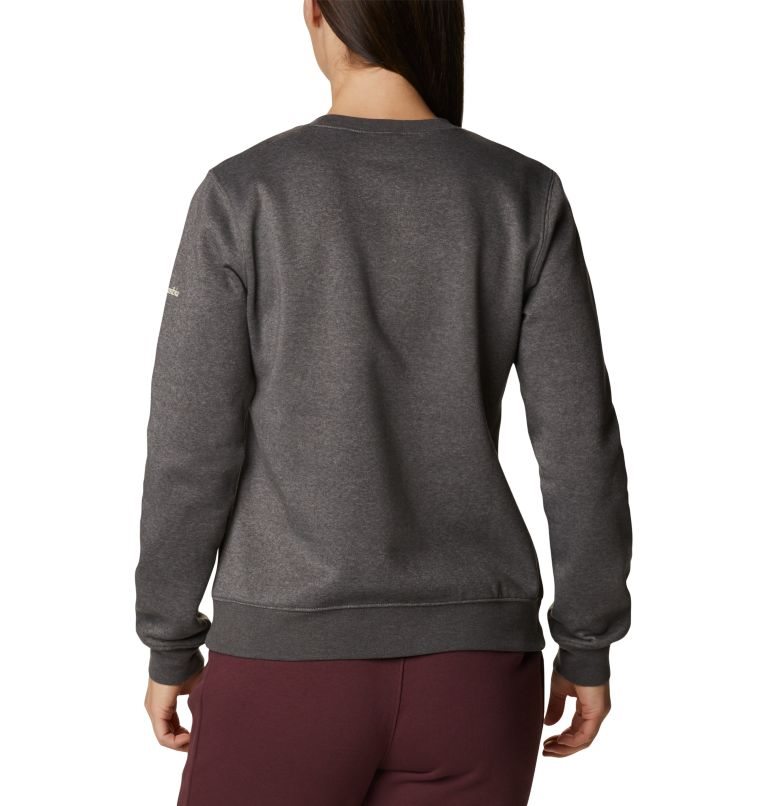 Women's Columbia Trek Graphic Crew Sweatshirts Dark Grey | CA-Q1C83