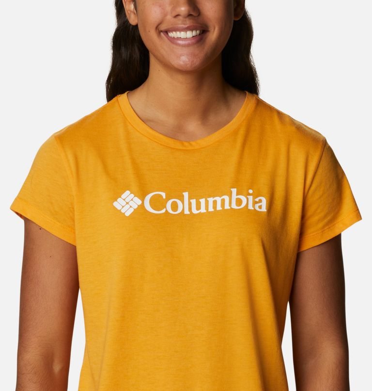 Women's Columbia Trek Short Sleeve Graphic T Shirts Mango | CA-JC364